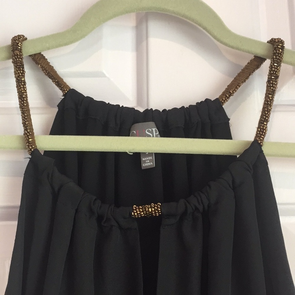 Neiman Marcus Cord-Neck Halter Dress Size S - Picture 3 of 6